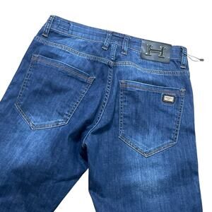 Hermes Paris Jeans Mens Sz 29x30 Blue Mid Wash Denim Slim Straight Modern Turkey